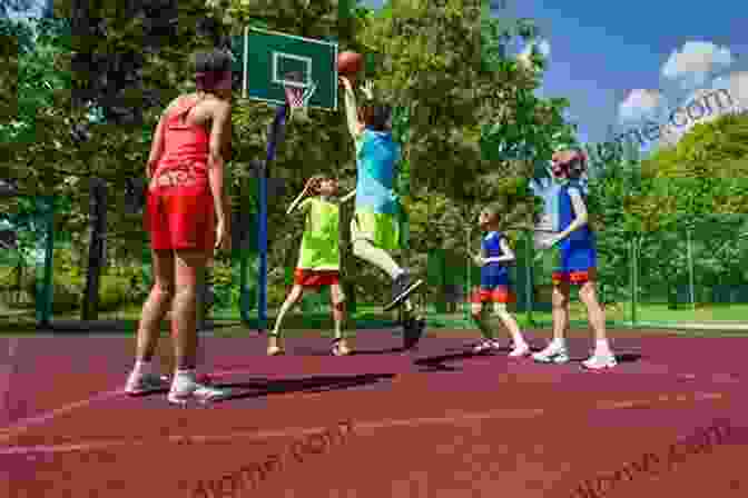 A Group Of Children Playing Basketball On A Sunny Day In A Small Town Park Route 6 In Pennsylvania (Images Of Modern America)