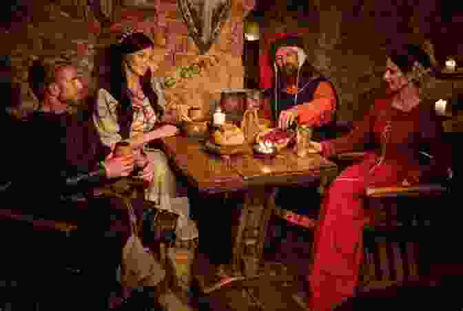 A Group Of People Eating And Drinking At A Medieval Tavern. MEDIEVAL INSPIRATION FOR A PICTORIAL JOURNEY