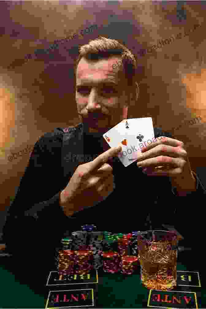 A Poker Player Sitting At A Table, Surrounded By Chips. UPS AND DOWNS OF A POKER PLAYER