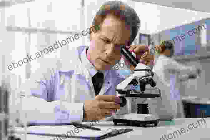 A Scientist Looking Through A Microscope, Surrounded By Equipment And Books. Pioneers In Microbiology: The Human Side Of Science