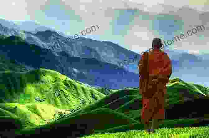 A Tranquil Image Of A Monk Meditating In A Serene Monastery The Sublime Life Of Monasticism