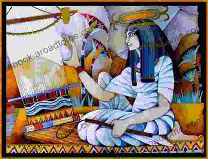 Ancient Egyptian Woman Weaving On A Loom Weaving Patterns Of Yesterday And Today