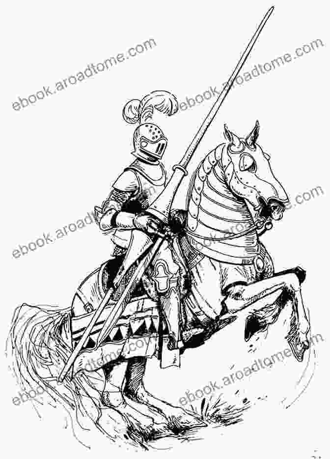 Black And White Illustration Depicting A Knight On Horseback Tales Of Folk And Fairies By Katharine Pyle Illustrated Edition