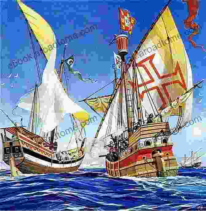 Majestic Painting Of A Portuguese Caravel Setting Sail To Explore The Indian Ocean During The 15th Century. Indian Ocean (Oceans Of The World)