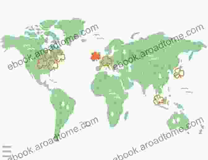 Map Of The World With Green Shamrocks Indicating Countries Where St. Patrick's Day Is Celebrated; Astonishing St Patrick S Day Trivia: Did You Know These Fun Facts