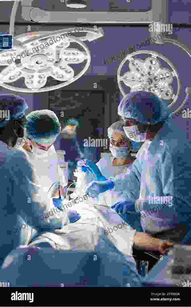 Surgeon Performing A Delicate Operation Before Lifting The Knife