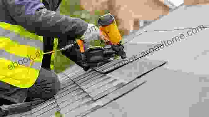 Workers Installing Roofing Shingles Building The Wood Framed House : How To Build A House Foundation And Floor Construction